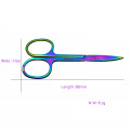 Wholesale Stainless Steel Color Titanium Coated Small Scissors Makeup Eyebrow Scissors